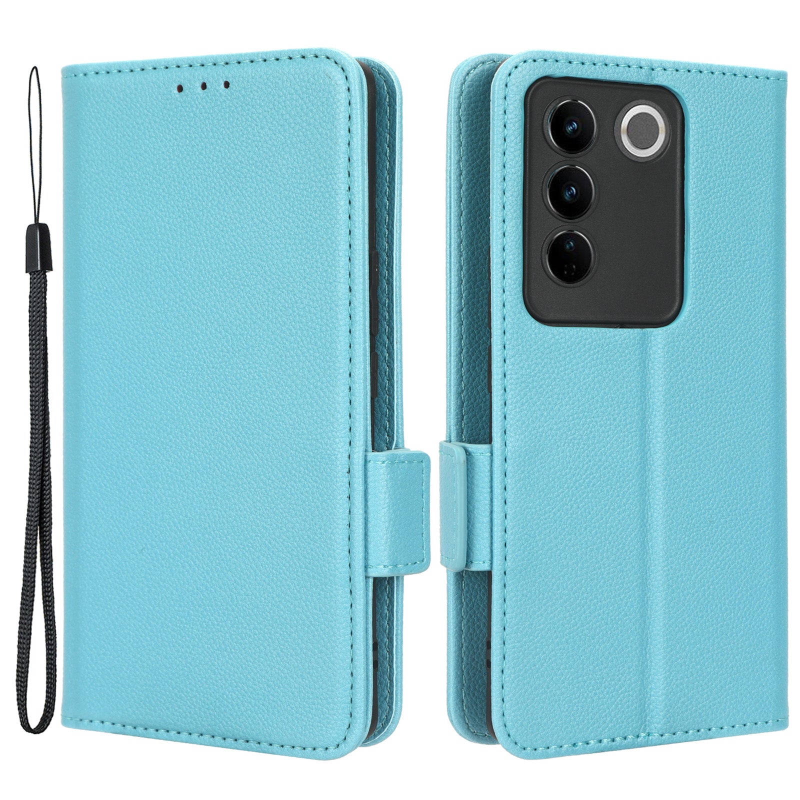 For vivo S16 S16 Pro V27 V27 Pro Anti-Fingerprint Phone Case Wallet Stand Litchi Texture PU Leather Dual Magnetic Clasp Cover For vivo S16 S16 Pro V27 V27 Pro Anti-Fingerprint Phone Case Wallet Stand Litchi Texture PU Leather Dual Magnetic Clasp Cover